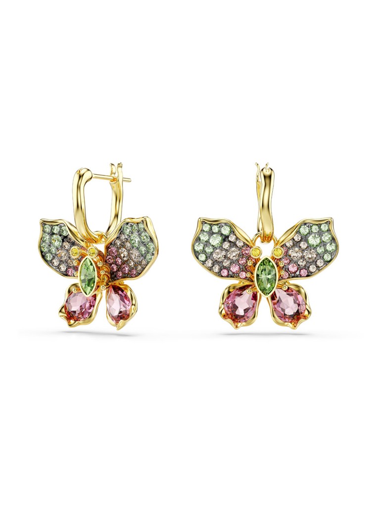 Swarovski Dames Idyllia oorringen met kristal in de kleur Goud