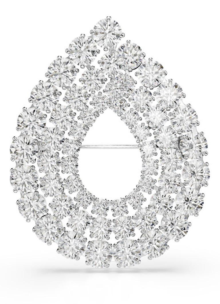 Swarovski Dames Matrix broches met kristal in de kleur Zilver
