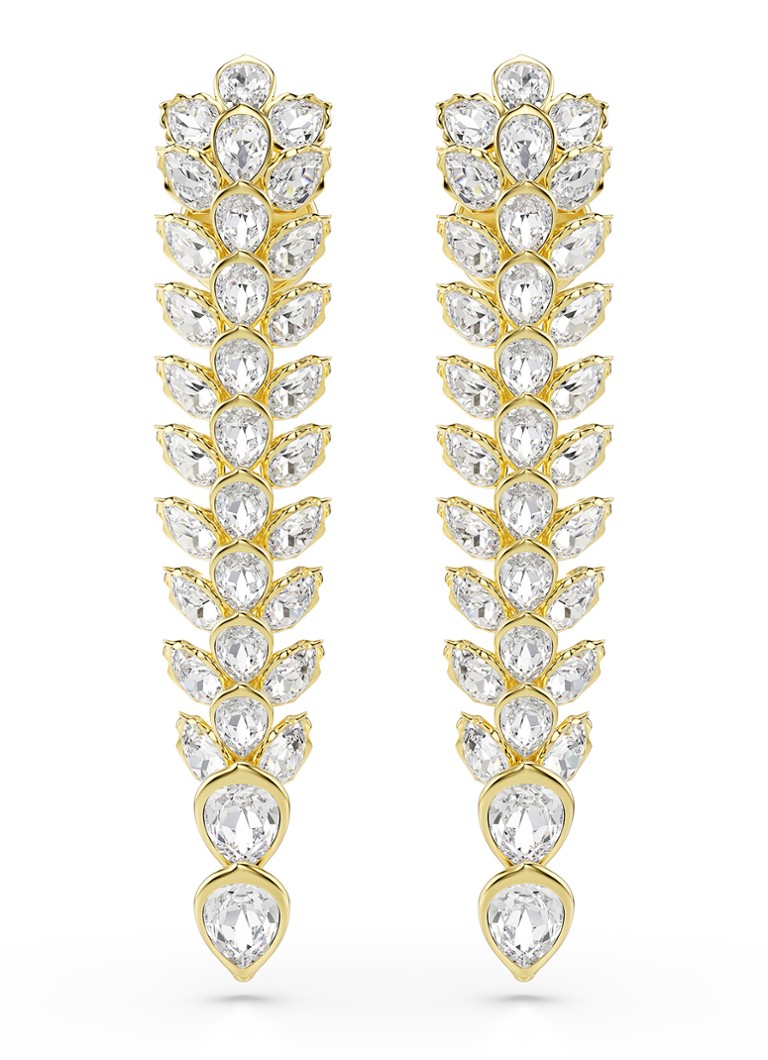 Swarovski Dames Idyllia oorstekers met kristal in de kleur Goud