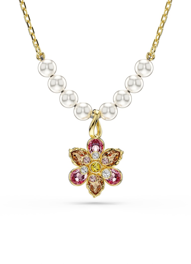 Swarovski Dames Idyllia ketting met kristal XS in de kleur Goud
