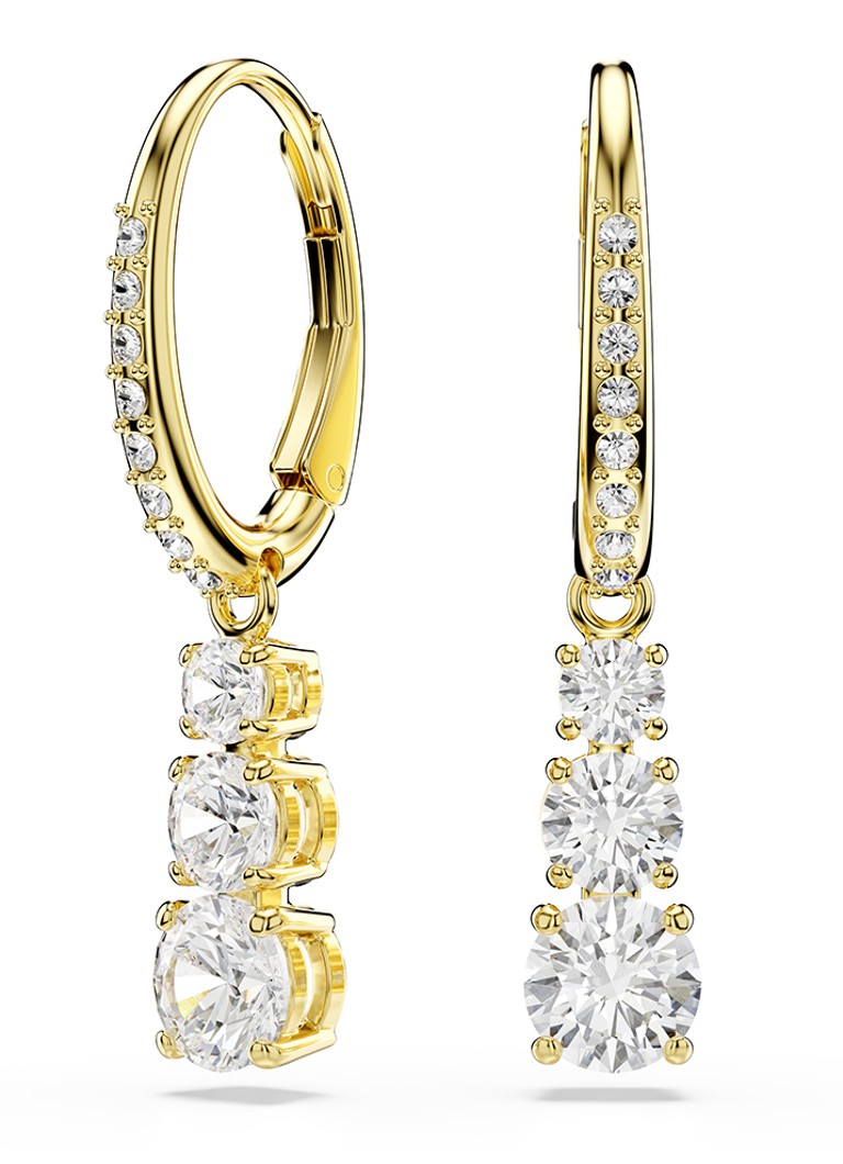 Swarovski Dames Stilla oorringen met zirkonia in de kleur Goud