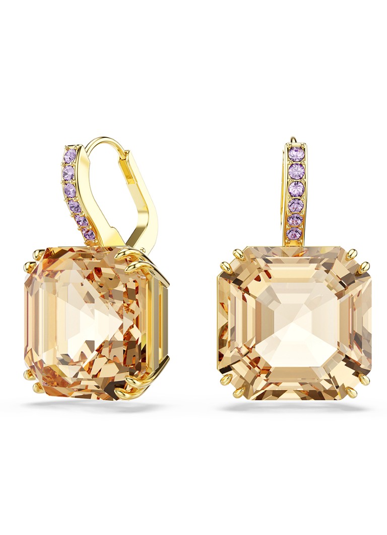 Swarovski Dames Millenia oorhangers met kristal in de kleur Goud