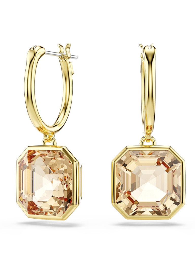 Swarovski Dames Milennia oorringen verguld in de kleur Goud