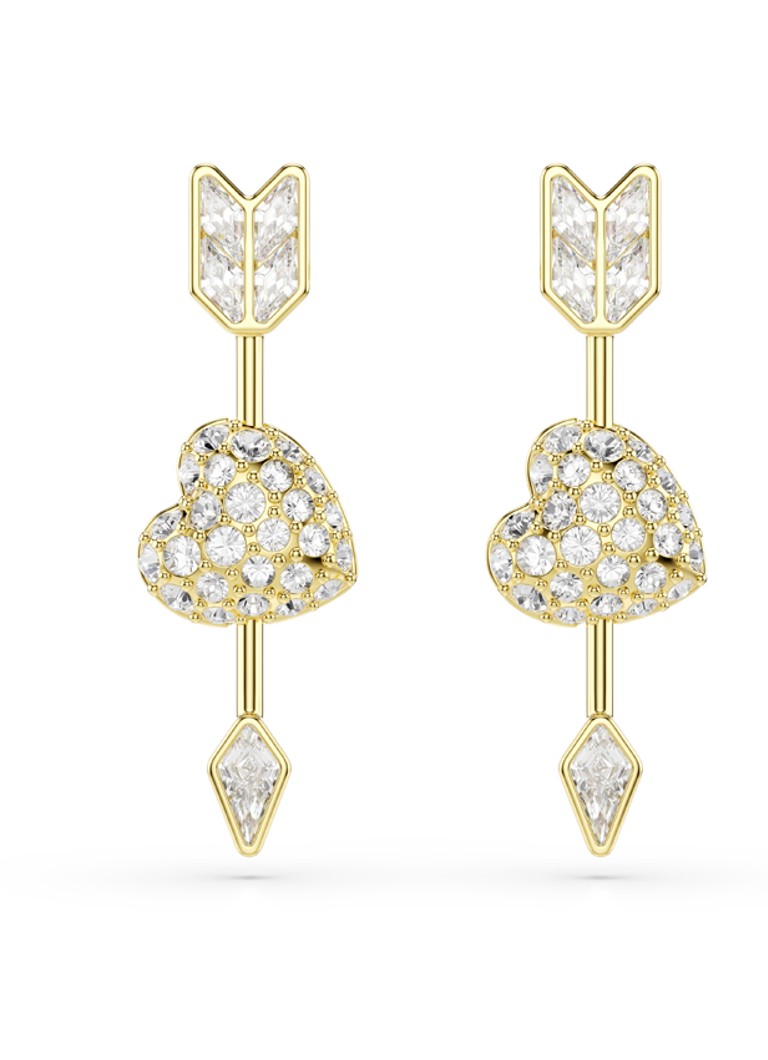 Swarovski Dames Idyllia OORSTEKERS ARROW WHI/GOS in de kleur Goud