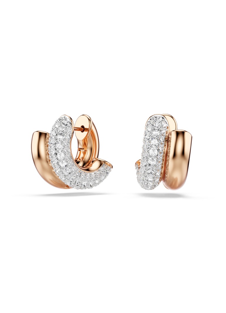 Swarovski Dames Dextera oorringen verguld in de kleur Roségoud