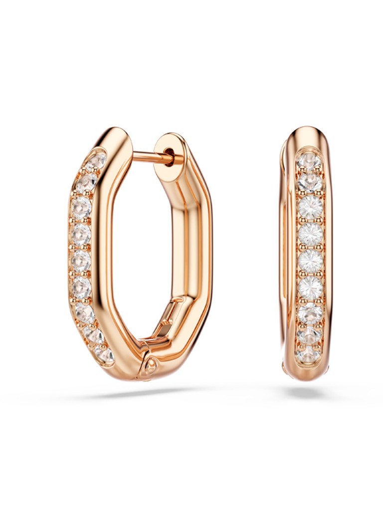 Swarovski Dames Dextera oorringen verguld in de kleur Roségoud
