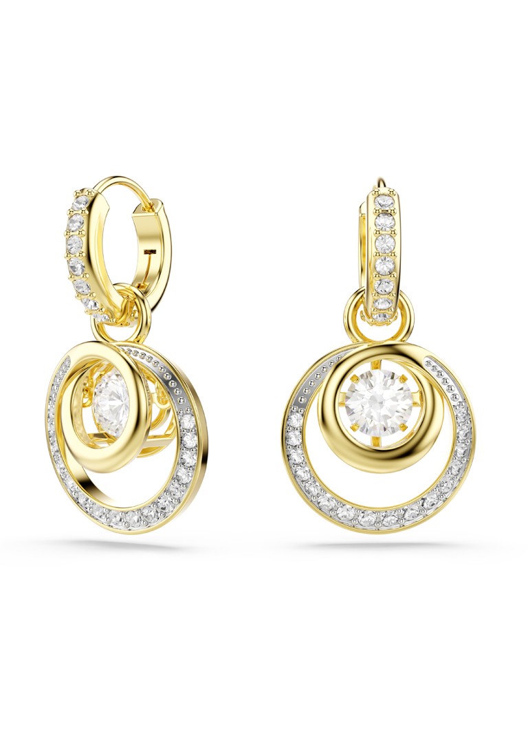 Swarovski Dames Hyperbola oorringen verguld in de kleur Goud