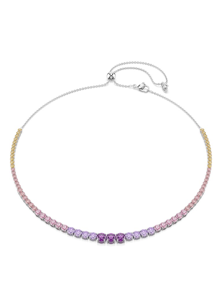 Swarovski Dames Matrix ketting met kristal in de kleur Zilver