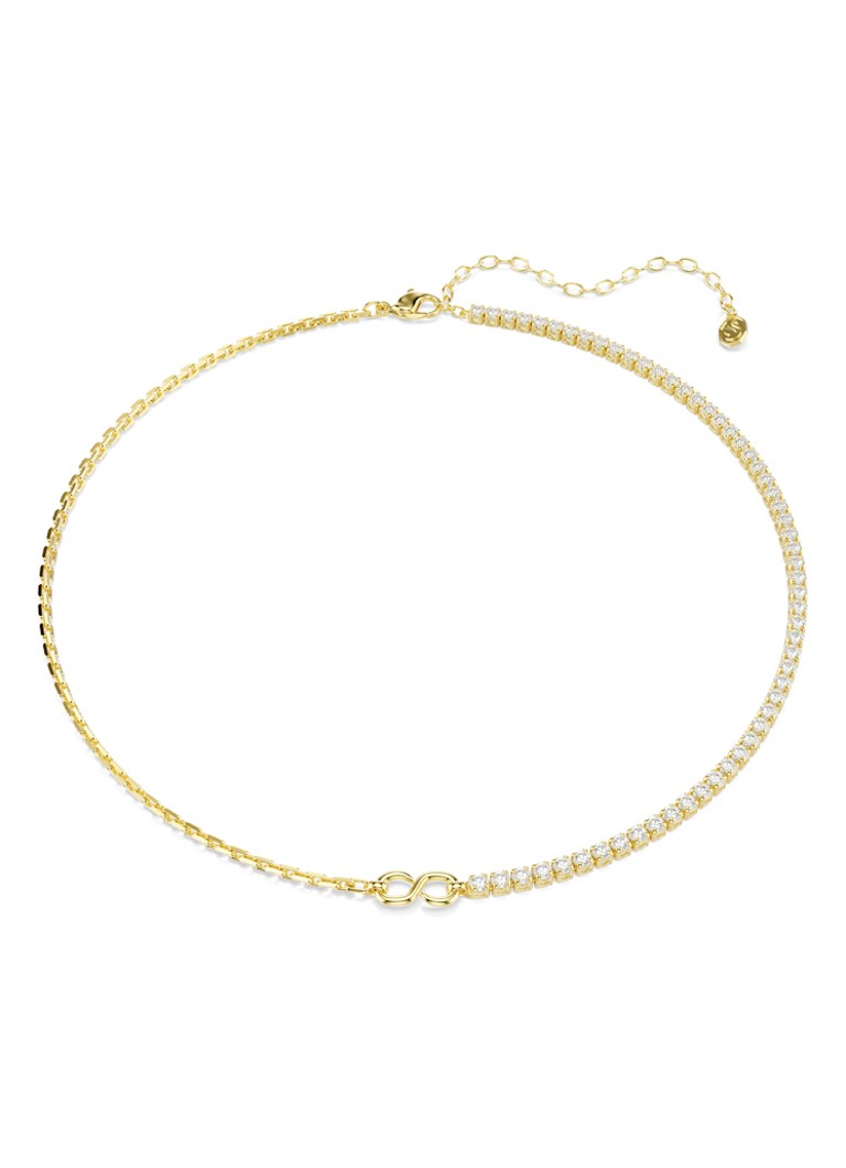 Swarovski Dames Matrix ketting met kristal in de kleur Goud