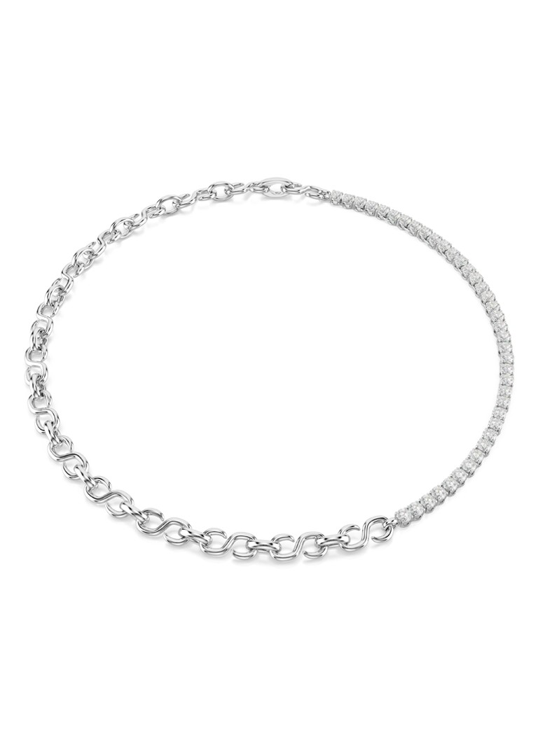 Swarovski Dames Matrix ketting met kristal in de kleur Zilver