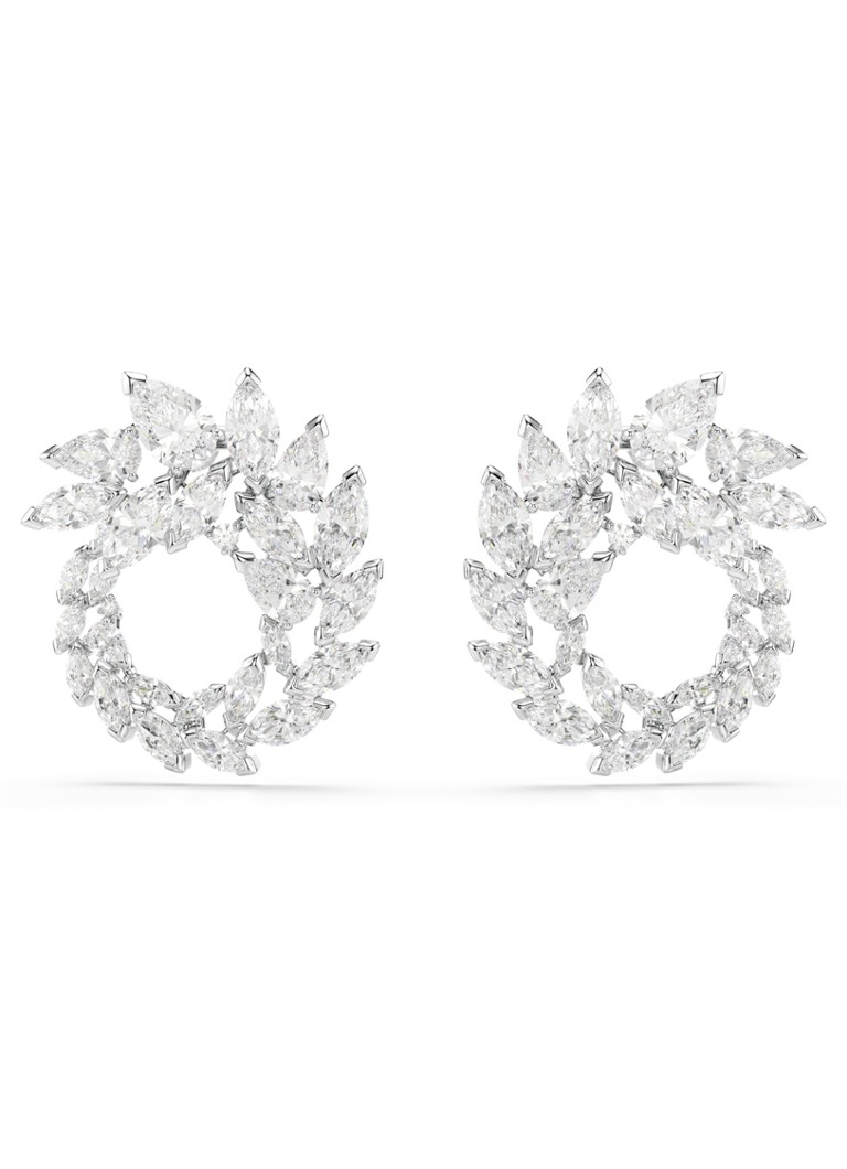 Swarovski Dames Mesmera oorstekers met kristal in de kleur Zilver