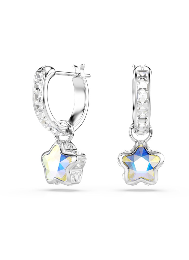 Swarovski Dames Chroma oorhangers met kristal in de kleur Zilver