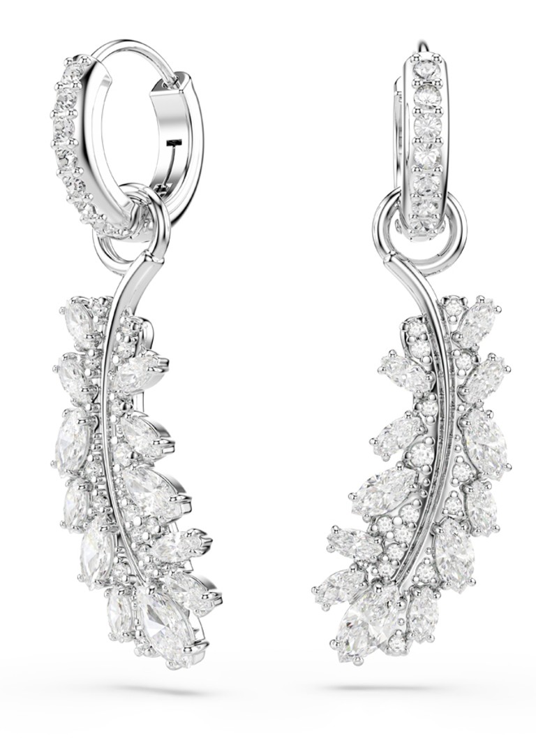 Swarovski Dames Vienna oorringen met kristal in de kleur Zilver