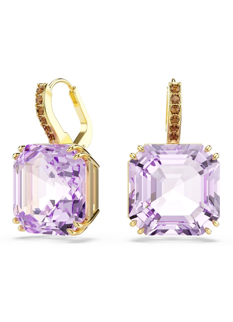Swarovski Dames Millenia oorhangers verguld in de kleur Goud