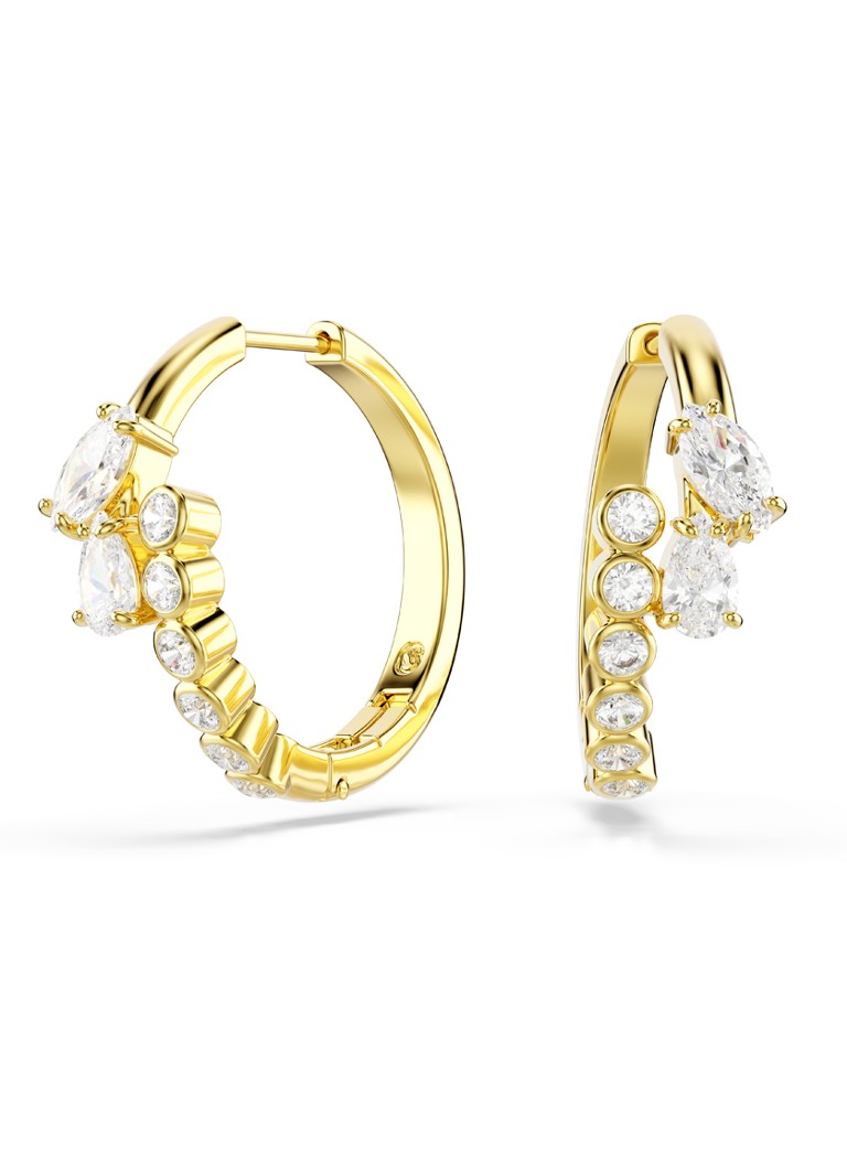 Swarovski Dames Mesmera oorringen verguld in de kleur Goud