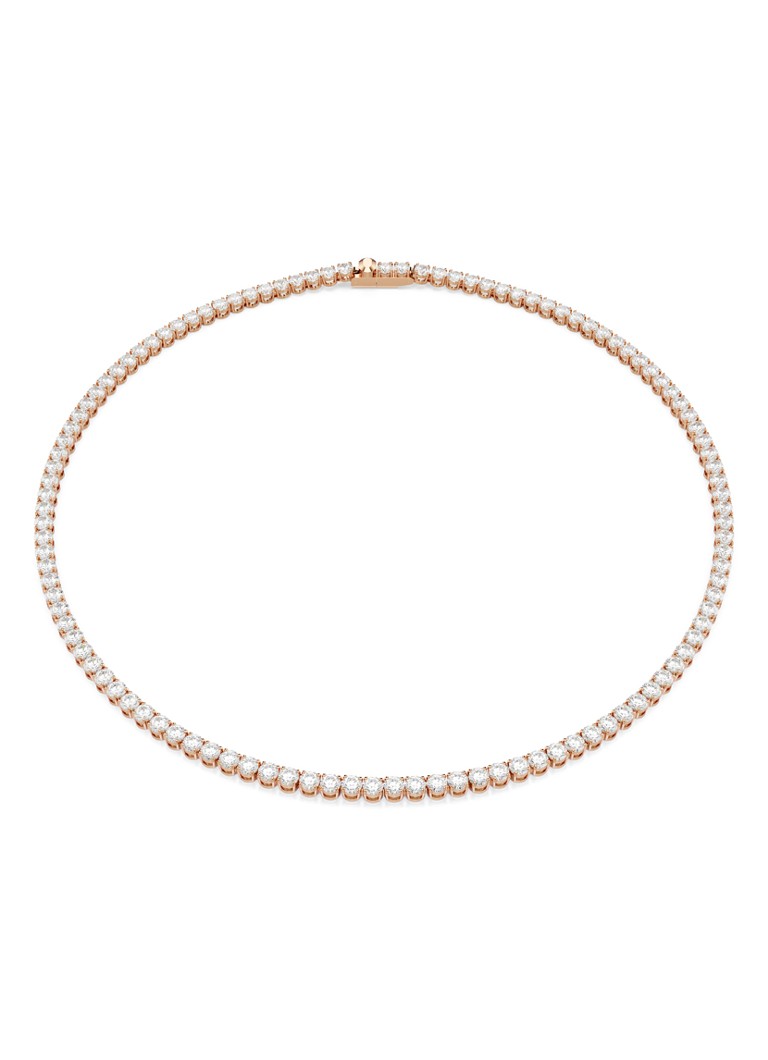 Swarovski Dames Matrix ketting verguld in de kleur Roségoud