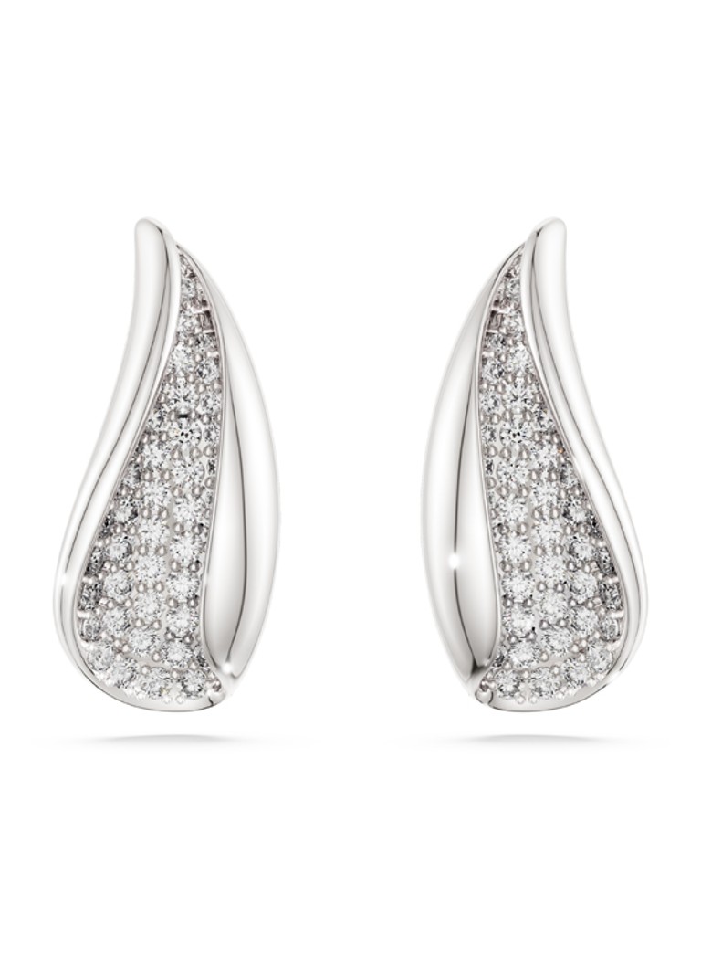 Swarovski Dames Classica oorstekers van zilver in de kleur Zilver