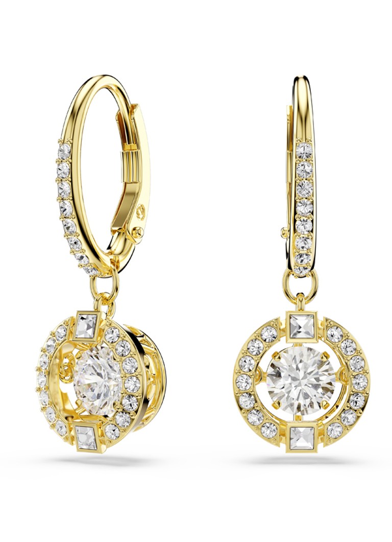 Swarovski Dames Una oorringen met kristal in de kleur Goud