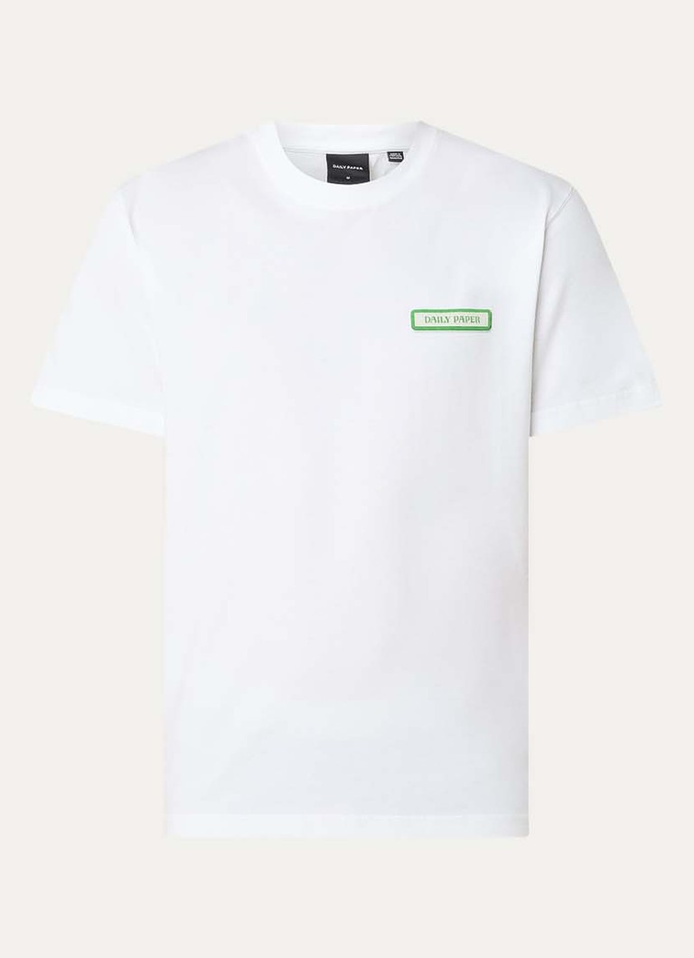 Daily Paper Heren Air freshener T-shirt met logo in de kleur Wit, maat: S