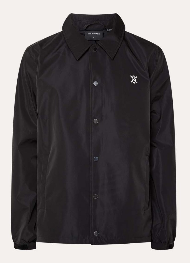Daily Paper Heren Alias jack met logo en steekzakken in de kleur Zwart, maat: XL