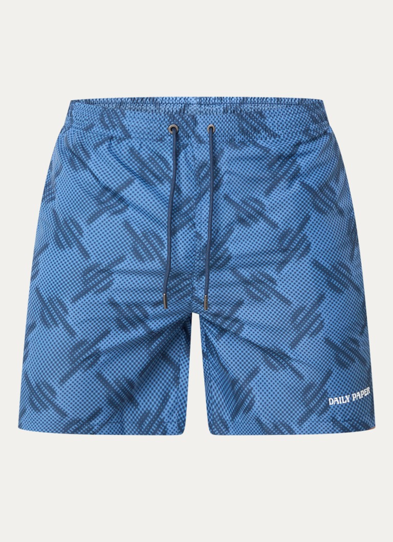 Daily Paper Heren Dotted zwemshorts met stippenprint in de kleur Blauw, maat: XL