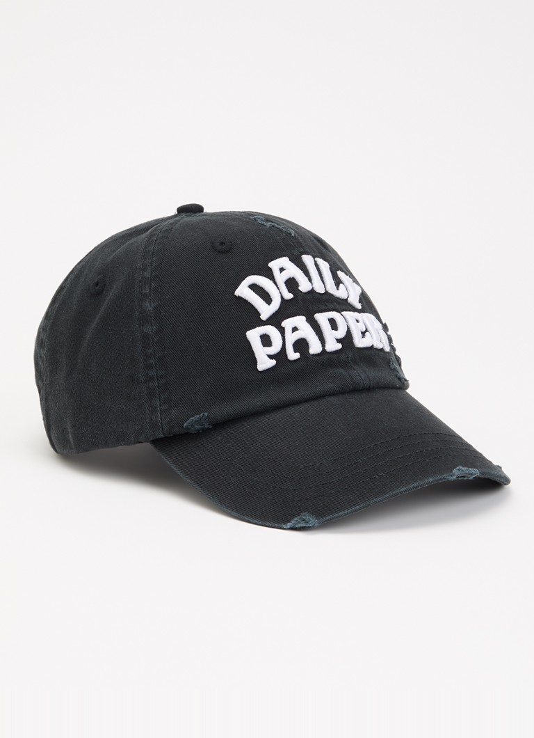 Daily Paper Heren Stack Arch pet met logoborduring in de kleur Zwart, maat: OS