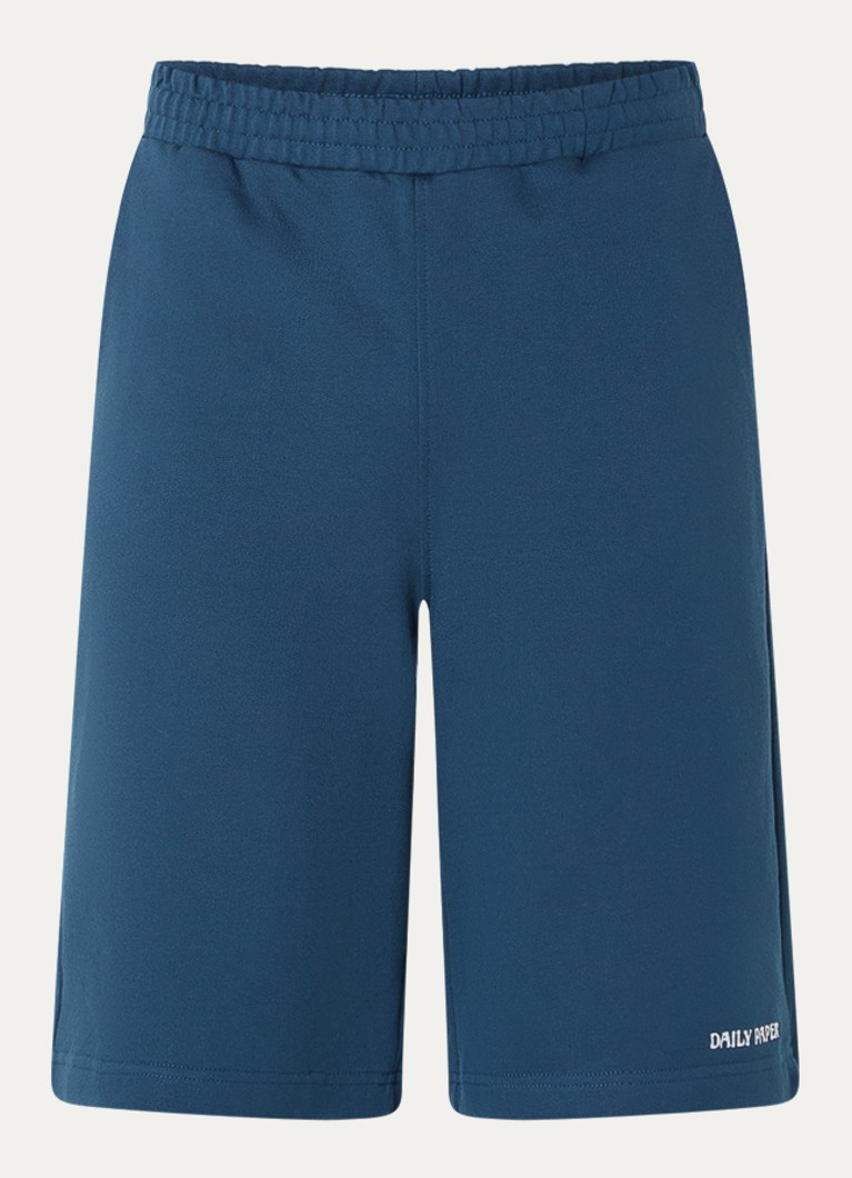 Daily Paper Heren Dias loose fit korte broek met logo in de kleur Petrol, maat: L