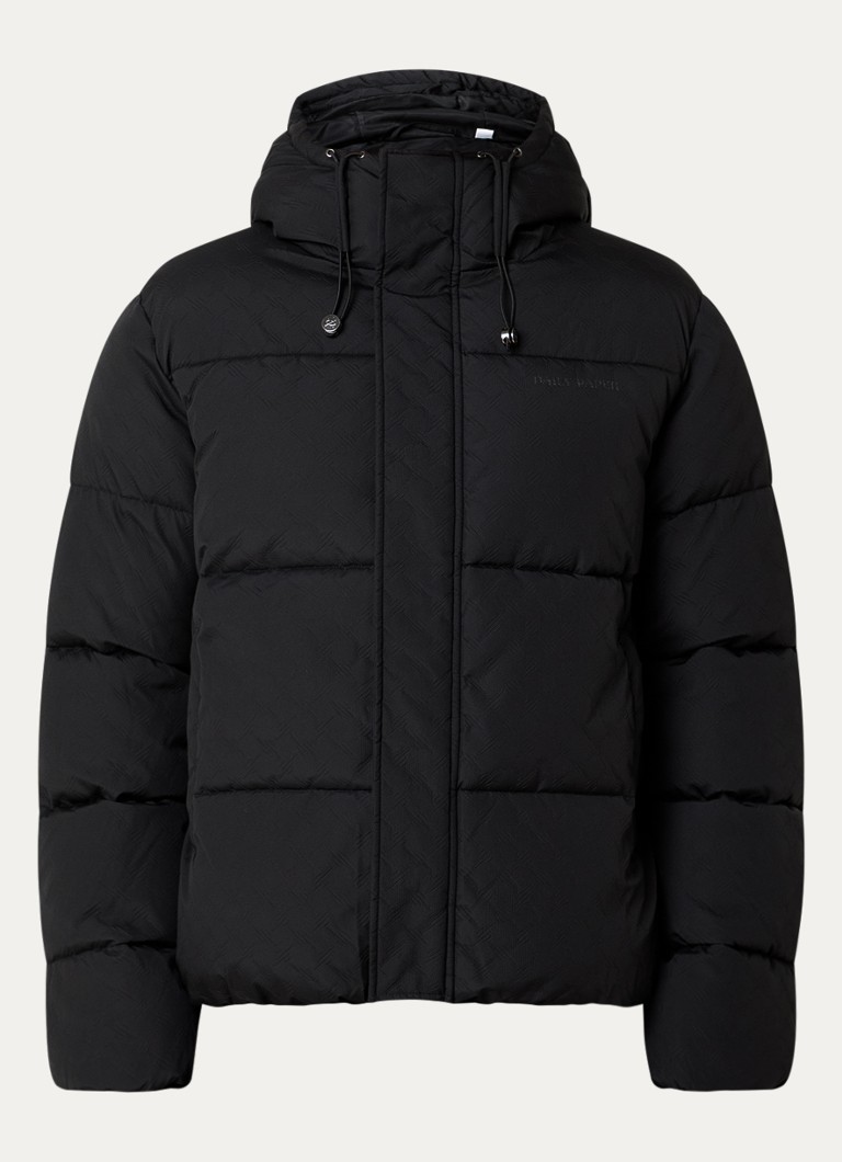 Daily Paper Heren Monogram puffer jack met steekzakken in de kleur Zwart, maat: M