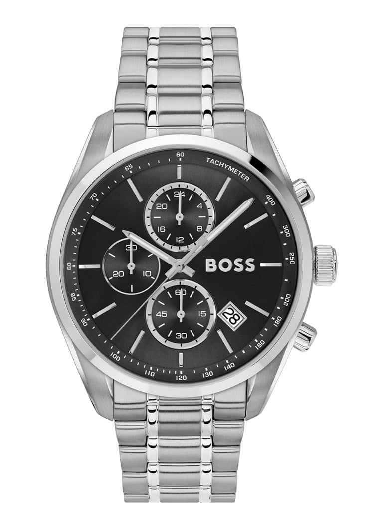 BOSS Heren Grand Prix horloge HB1514251 in de kleur Zilver, maat: ns