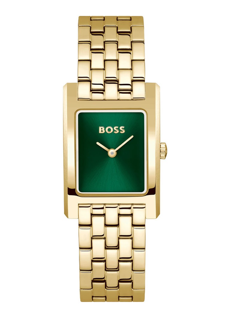 BOSS Dames Lucy horloge HB1502785 in de kleur Goud, maat: 17 maat
