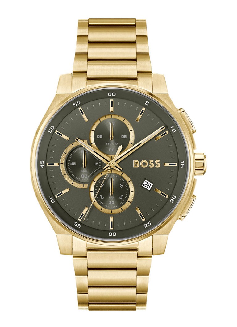 BOSS Heren Peak 2.0 horloge HB1514190 in de kleur Goud, maat: 6 maat