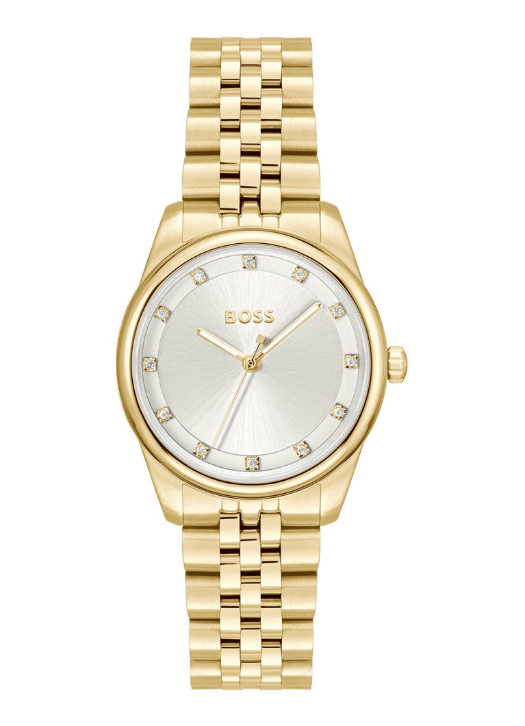 BOSS Dames Graceful Precious horloge HB1502810 in de kleur Goud, maat: 22 maat