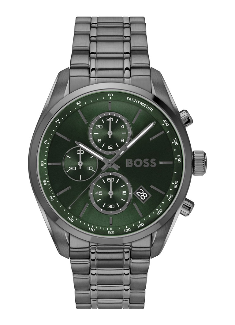 BOSS Heren Grand Prix HB1514228 in de kleur Antraciet, maat: 28 maat
