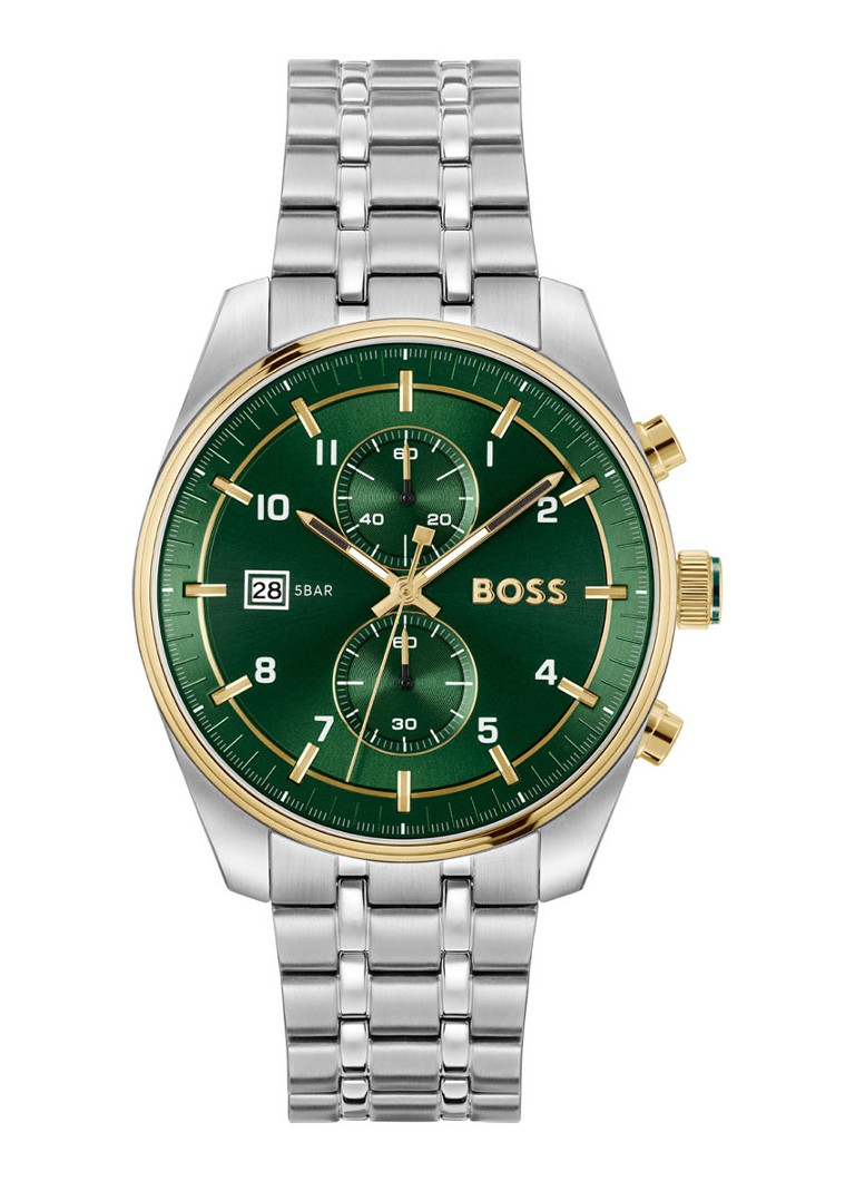 BOSS Heren Skytraveller horloge HB1514195 in de kleur Zilver, maat: 4 maat