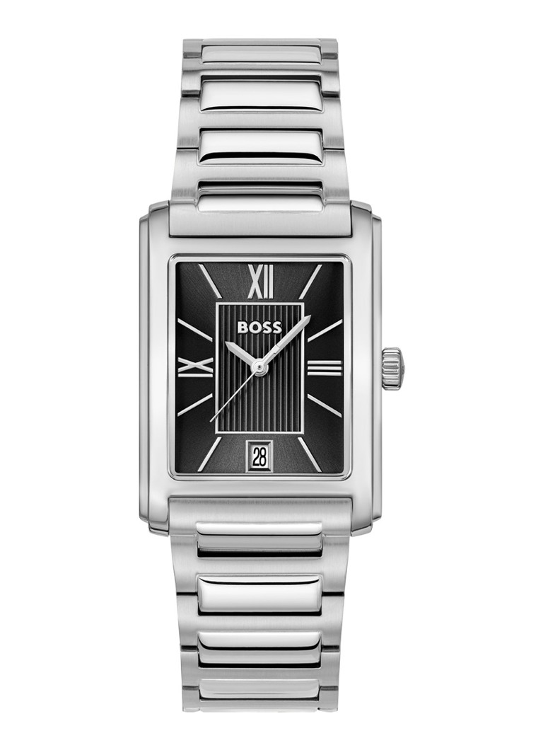 BOSS Heren Principle horloge HB1514297 in de kleur Zilver, maat: 12 maat