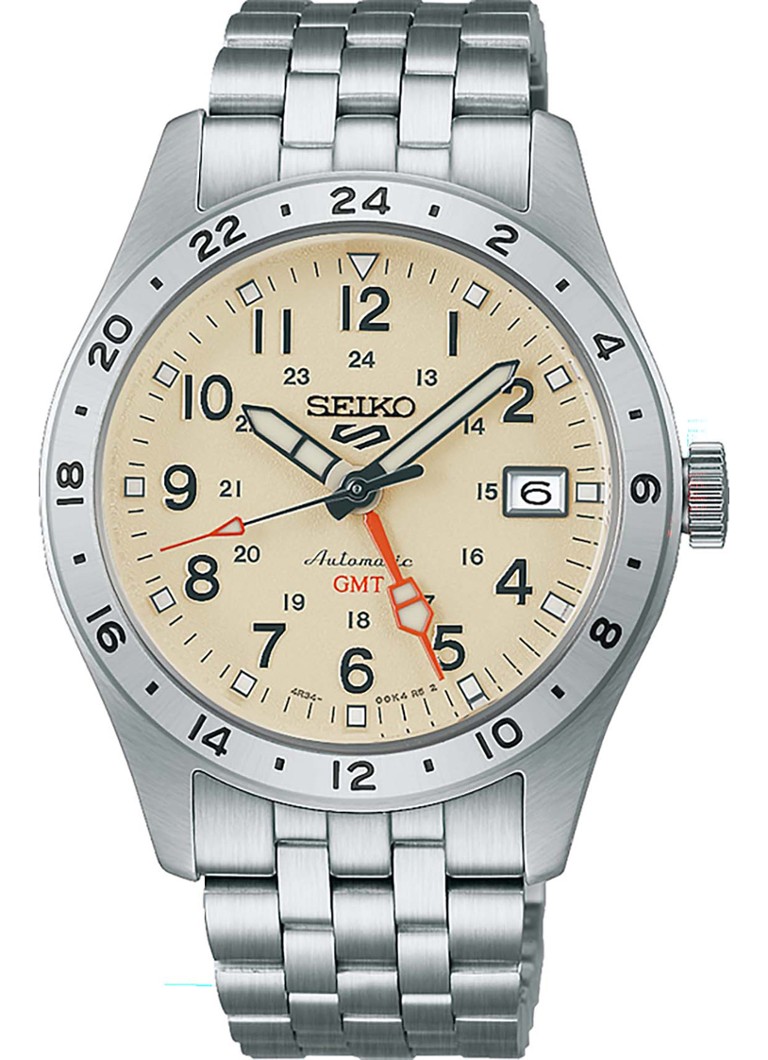 Seiko Heren 5 Sports Field horloge HDB002K1 in de kleur Zilver, maat: 39,4mm