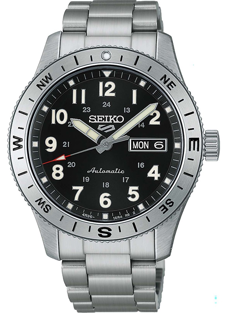 Seiko Heren 5 Sports Field horloge HDB006K1 in de kleur Zilver, maat: 41mm