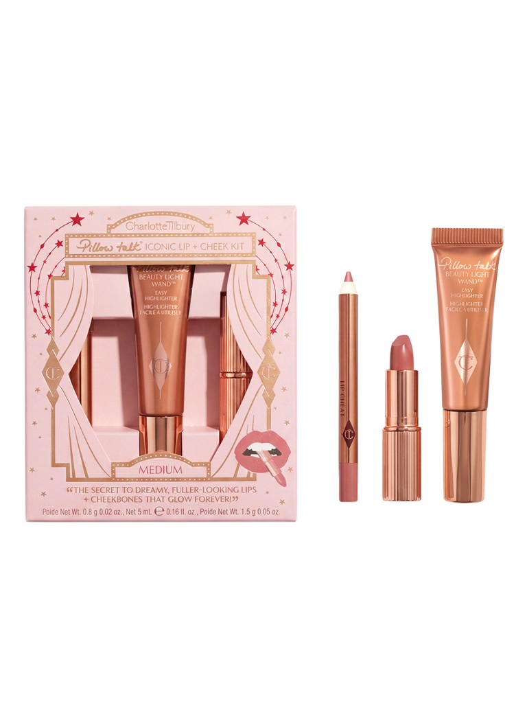 Charlotte Tilbury Pillow Talk Iconic Lip + Cheek Kit - make-up set PILLOW TALK MEDIUM 1MAAT Cadeausets - Deal