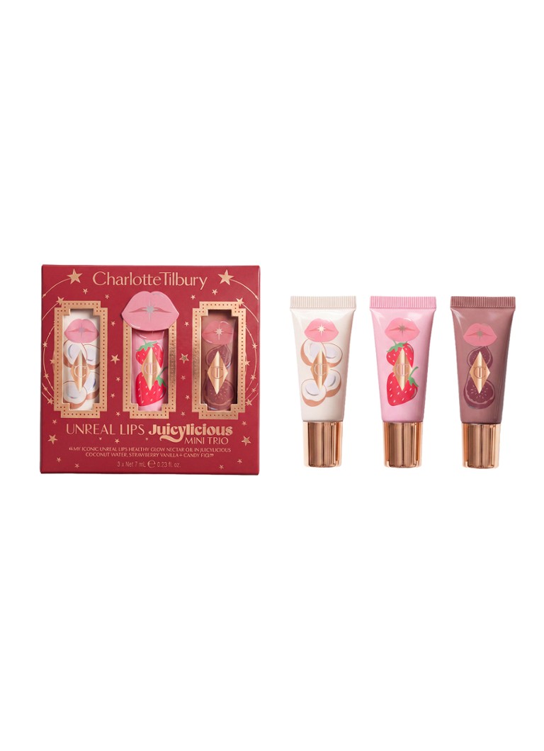 Charlotte Tilbury Unreal Lips Juicylicious Mini Trio - make-up set 1MAAT Cadeausets - Deal
