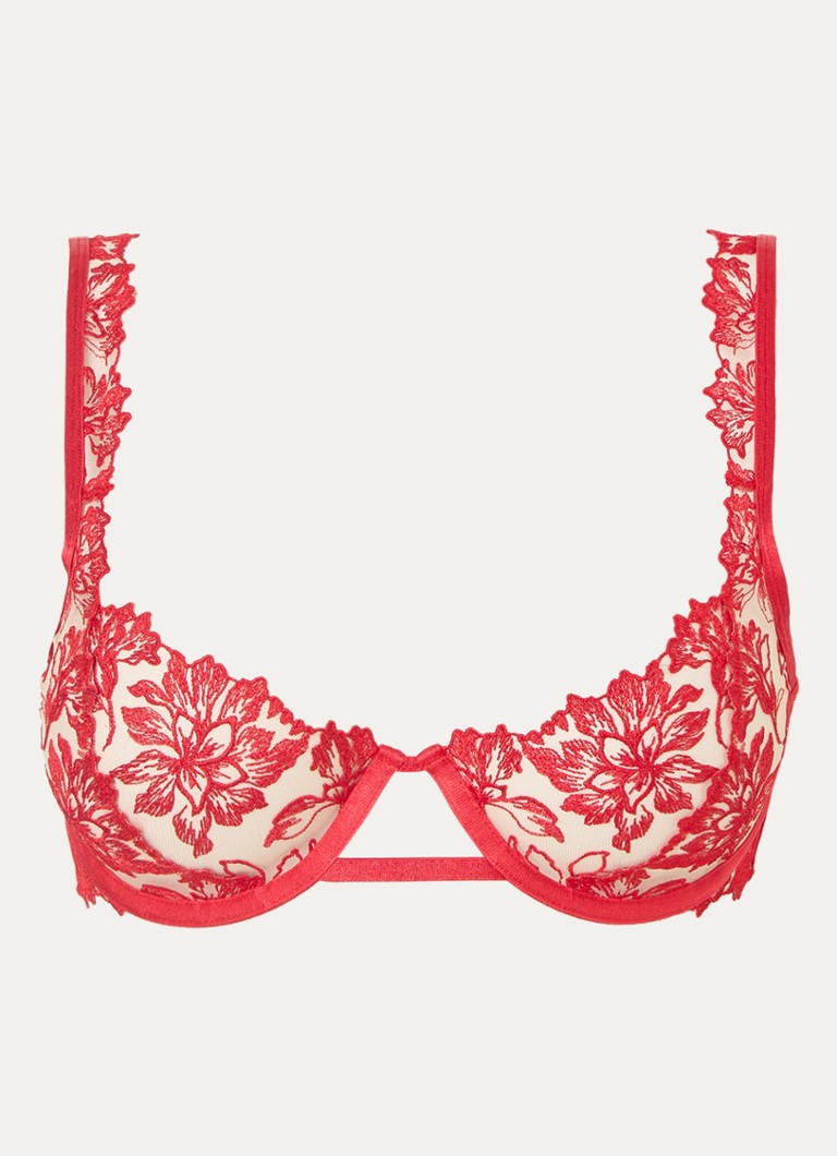 Bluebella Dames Samara beugel bh van mesh in de kleur Kersenrood, maat: B80