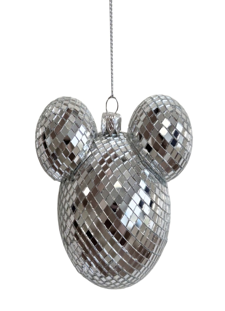 Kurt Adler Mickey Disco kersthanger 9 cm Zilver - Deal
