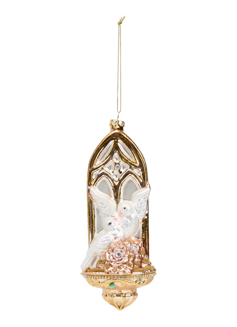 Goodwill Duiven kersthanger 19 cm Beige - Deal