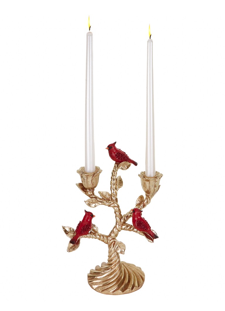 Goodwill Kardinaalvogels kandelaar 30 cm Goud - Deal