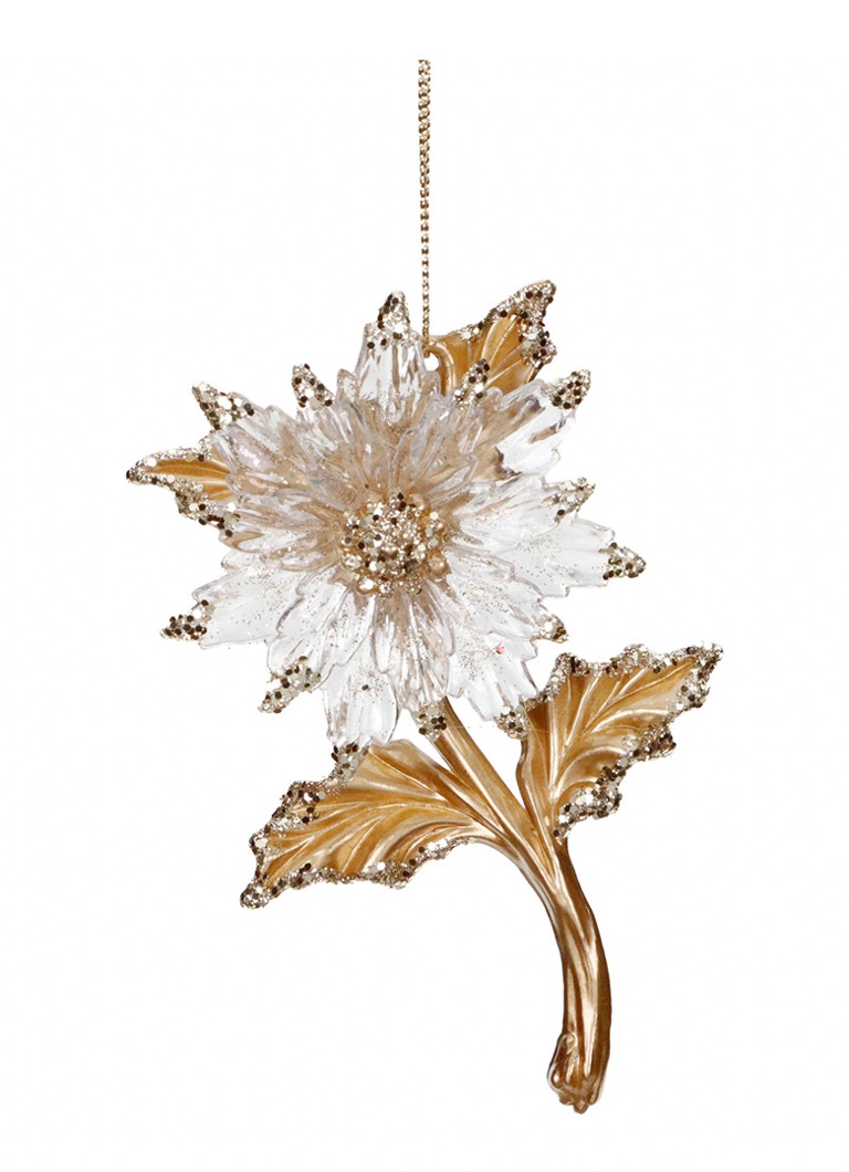 Goodwill Kerststerbloem kersthanger 11 cm Goud - Deal