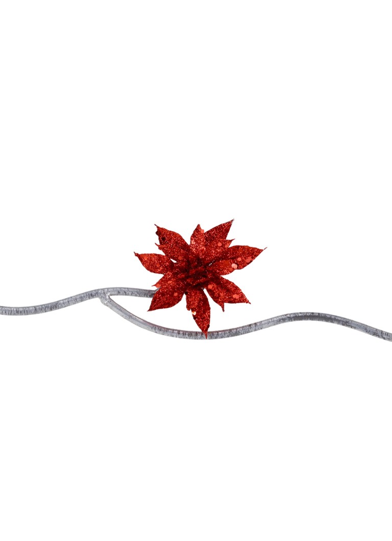 Goodwill Kerstster kerstornament met clip 9 cm Rood - Deal