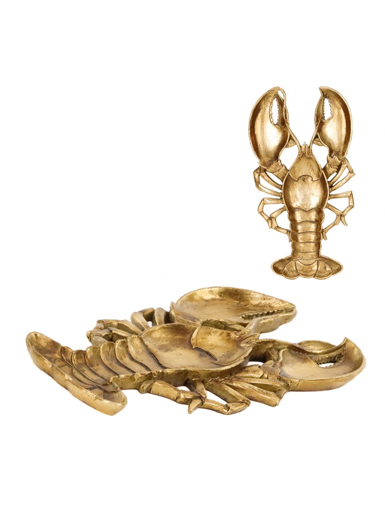 Goodwill Kreeft serveerschaal 25 cm Goud - Deal