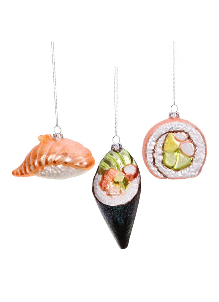 Goodwill Sushi kersthanger 12 cm set van 3 Wit - Deal