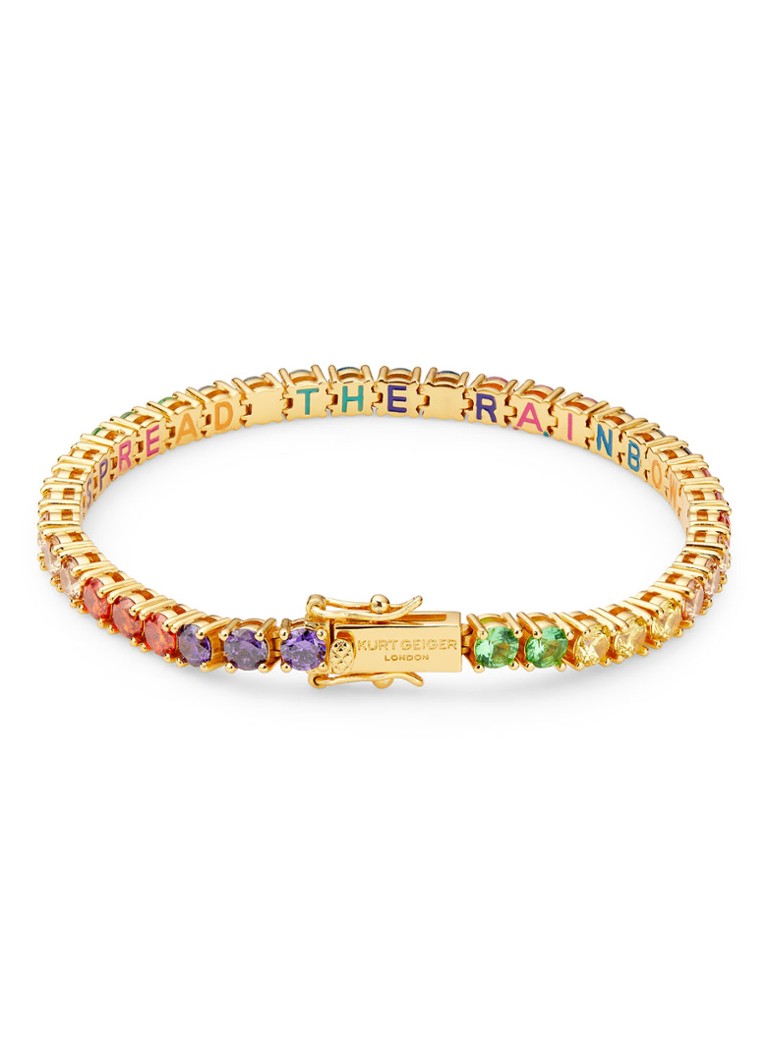 Kurt Geiger Dames Tennis armband met kristal in de kleur Goud, maat: OS