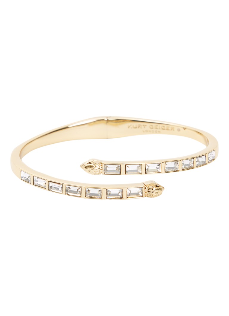 Kurt Geiger Dames Eagle Bagette bangle met kristal in de kleur Wit, maat: m