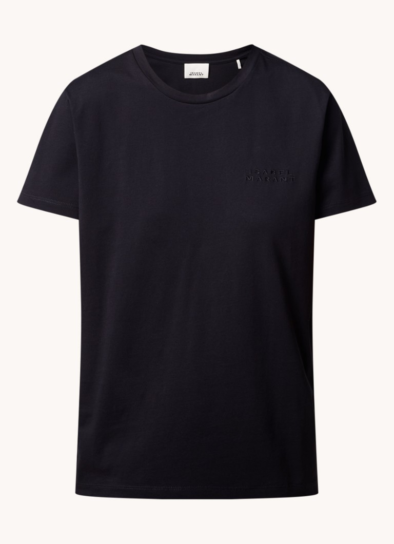Isabel Marant Dames Vidal T-shirt met logoborduring in de kleur Zwart, maat: XS
